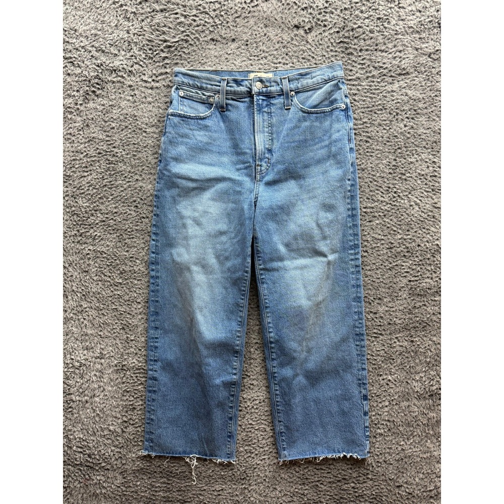 Madewell The Perfect Vintage Wide-Leg Crop Denim Jeans Enmore Wash Women Size 29
